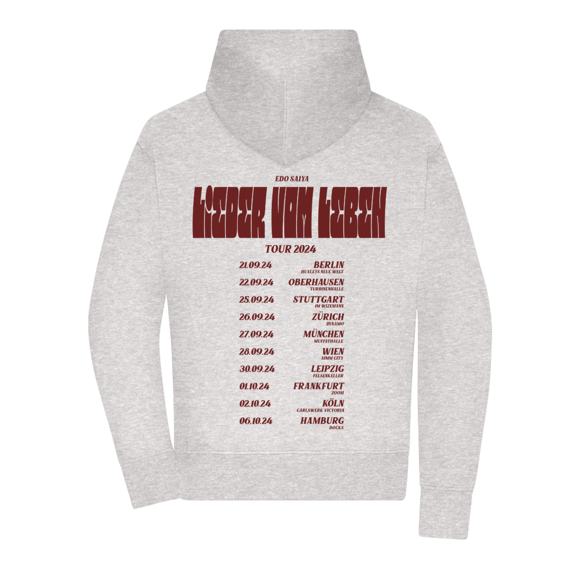 Lieder vom Leben - Herz Tour Hoodie Grey